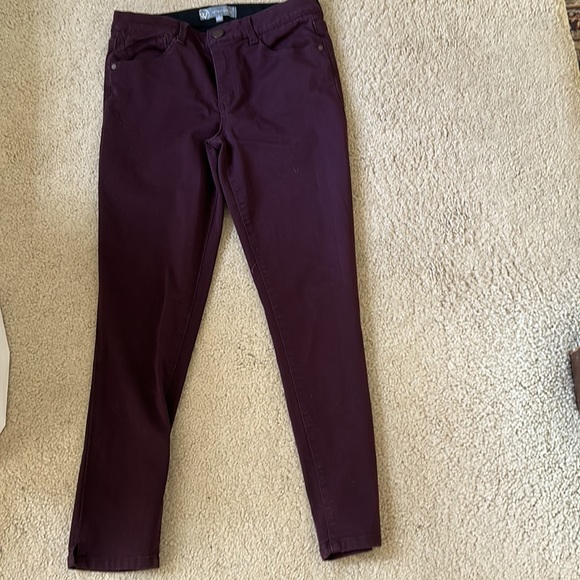 Wit and Wisdom maroon pants 4 - Picture 2 of 2